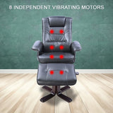 PU Leather Massage Chair Recliner Ottoman Lounge Remote V63-771935