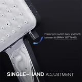 Handheld High Pressure Shower Head with 6 Spray Modes, 1.5m Shower Hose, ABS material, G1/2 Thread, V1189-LC-LY-00097