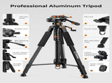CIGMAN 59-inch Lightweight Adjustable Laser Level Tripod with 3-Way Swivel Pan Head, Bubble Level, V413-CTP-01