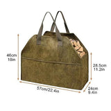 Log Carrier for Firewood Log Storage Holder Canvas Firewood Bag Durable Fire Wood Tote Outdoor V1366-AZ2-W-03946