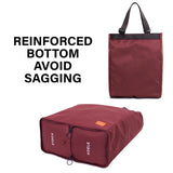 Shopper Bag Tote Bag Foldable Travel Laptop Grocery Nylon KO-SHOULDER WINE V274-GM-KOEBAG-SUDER-WINE