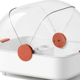 Tableware Storage Box Multifunctional Chopsticks Dishes Drying Box with Cover Kitchen Utensil White V1294-YM0716-3118220114611