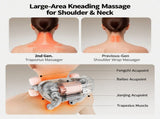 Wireless Neck Shoulder Massage Pillow with Heat, Ergonomic Shiatsu Kneading Cushion for Office Home V1341-ZY-PR8MJZLE-BLACK