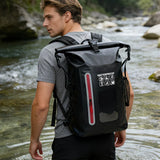 6.6 Gallon Outdoor Backpack, Detachable Shoulder Straps, Transparent Window & Buckle Clips, Suitable V1232-HWFSBB-001