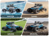 Keezi Kids Amphibious 2.4GHz Remote Control Car Boat with Water Spray Blue RC-CAR-WTR-BU