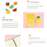 Fruit-Shaped Office Supplies Set-3 packs Shaped Sticky Notes and A5 Plush Notebook with V888-ELOSUNG53655