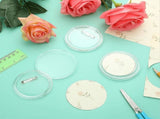 60 Pcs 3 Inch Clear Button Pins for Crafts DIY Photo Buttons Acrylic Pin Blank Bulk V1366-AZ2-W-21721