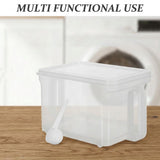 Clear Laundry Detergent Container with Handle for Easy Pouring and Stackable Storage V1366-AZ2-W-17395