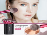 Hot red Professional Makeup Brush Set Cruelty-Free, Versatile for Foundation, Blush & V1107-HOT RED PROFESSIONAL MAKEUP BRUSH SET