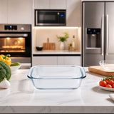 1.8L Square Glass Baking Dish Borosilicate Casserole Pan Oven Microwave Freezer Safe Lasagna V1192-AZ-W-19808