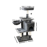 CATIO Chipboard Flannel Cat Scratching Tree - Abode 112cm V390-C200468