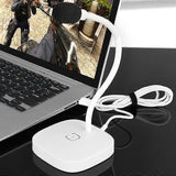 LED USB Desktop Microphone - Condenser Mic with Base for PC, Streaming, Podcast V1263-JX-3670