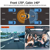 Car recorder with dual recording function Front and rears Front 1080P & Internal V1105-YAXCJLY-001