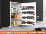 Four-Tier Metal Wall-Mounted Spice Rack - Suitable for Kitchens and Cabinet Interiors - Neatly V1188-ZXY-10881