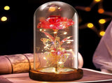 Red & Silver Butterfly Flower Lamp - Decorative LED Table Lamp for Romantic Ambiance V1192-D28