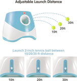 Automatic Dog Ball Launcher with 15 Mini Tennis Balls & Mesh Bag Rechargeable Pet Toy for Small V1107-CS-CWGPQQL