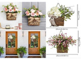 Pink Berry Wildflower Hanger Basket Wreath, Hanging Wildflowers Basket Wreath for Front V1192-AZ-W-17228