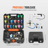 28 pcs Universal Radiator Pressure Tester Kit, Coolant Pressure Tester Kit with Manual Pump and V952-SRQLQYYLCSY29E5NUV0