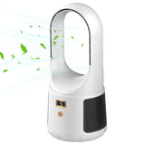 Bladeless Desk Fan Quiet 3 Speed Adjustaable Digital Display Cool Fan for Office Home White V1263-JX-7208