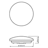 Philips SmartBright LED Tri-Colour Oyster CL261 15.5W Dimmable V1202-V1-PHLCL261RD155WIP