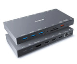 mbeat 15-in-1 Triple Display USB-C Docking Station 2x HDMI 1x DP 1x 100W PD 3.0 1x USB-C 3.1 Gen2 V1202-V2-USMB-UCD-X15