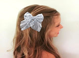 Sparkly Glitter Sequin Hair Bows for Girls Toddlers Kids Children Teenage V1192-AZ-W-20414