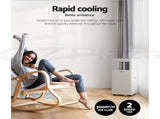 Devanti Portable Air Conditioner 7000BTU Cooling Mobile Fan Cooler Dehumidifier PAC-A-14K-NEW-WH