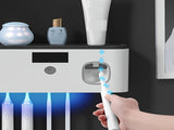 1 Black Gold Smart Toothbrush Organizer, Bathroom Toothbrush Placement and Organization, Automatic V1102-HESY-002