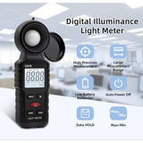 Digital Lux Meter, Light Measurement With 0.1-200,000 Lux, Portable Digital Ambient Light Meter V1188-MS-227-2753