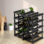 Artiss Wine Rack 20 Bottle Black WINE-RACK-20B-BK