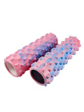Black Solid Yoga Foam Roller 45cm -Colorful Wolf Tooth Design Muscle Relaxation Massage Stick for V888-ELOSUNG20286