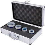 Diamond Drills 4PCS Diamond Hole Saw 35/40/50/68mm Tile Hole Saw Kit Vacuum Brazed Diamond Drill V952-JT435405068MM71UZV0