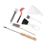 Bird Cage Cleaning Tools Set Stainless Steel Cage Brushes with Fork Scraper Brush Dustpan for V1294-YM0901-3111250162211