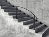 4-Steprail Fits 1 or 4 Steps Matte Black Stair Rail Wrought Ironrail with Installation Kit V952-4FTHWTYFSBLACK001V0