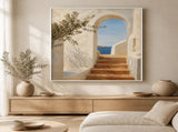 Sunlit Passage Floating Frame Canvas Wall Art - Portrait - 60W x 120H cm - Black V767-PP-SP-60120-FB