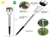 10 Pack Solar Garden Pathway Lights, Color Changing LED Stake Lights With Auto Dusk To Dawn Sensor, V1237-ZY-807-060