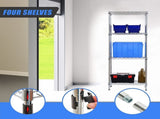 Modular Wire Storage 45x45cm Steel Shelving Chrome With Fixed Legs For Garage Warehouse Or Kitchen V63-841271