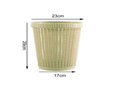 Pulling Bag Trash Can Imitation Rattan Round Plastic Garbage Bin Home Coverless Trash Storage Basket V1294-YM0716-3117220138913