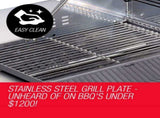 EuroGrille 5 Burner Outdoor BBQ Grill Barbeque Gas Stainless Steel Kitchen Commercial V219-COKBBQEUGABR5