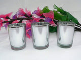 40 Bulk Pack Silver Mercury Glass Votive Candle Holders Set For Wedding, Bridal And Baby Shower, V382-SILX40