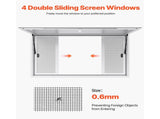 Concession Window 1524x915 mm, Aluminum Alloy Service Window for Food Truck, Up to 85 Degrees Stand V952-SCFWCK6036YCSVAAR001V0