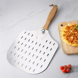 Stainless Steel Pizza Transfer Spatula with Solid Wood Handle for Easy Pizza Baking and Serving, V1192-AZ-W-24514