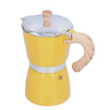 300ML Coffee Pot Moka Maker Coffee Kettle for Gas Stove Ethanol Stove Electrothermal FurnaceYellow V1294-YM0901-3118210170212