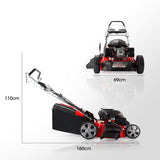 Baumr-AG 248cc Lawn Mower 4-Stroke 21 Inch Petrol Lawnmower 4-in-1 Self-Propelled Electric Start V219-MOWSFPBMRA214