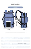 Large Capacity Convertible Travel Backpack - 16" Laptop Compartment, Shoe Pouch & USB Port V888-ELOSUNG39001