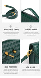 Black Luxury Woven PU Leather Clutch - Elegant Women's Evening Baguette Bag with Adjustable Shoulder V888-ELOSUNG11555