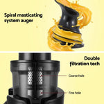 Devanti Slow Juicer Cold Press Fruit Juice Extractor 200W Black SJ-C-17-BK