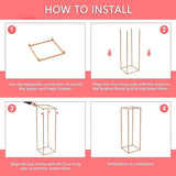 Rose Gold Metal Flower Stand V63-920781