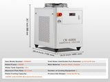 Industrial Chiller, CW6000, 1500W Industrial Cooler Cooling System with Compressor 15L V952-GYLSJYSJS15LDYZN6V3
