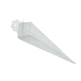 50 Pack of Clear Pyramid Triangle Shaped Small Clear Gift Box - Bomboniere Jewelry Gift Party Favor V382-50CONEPVCBOX